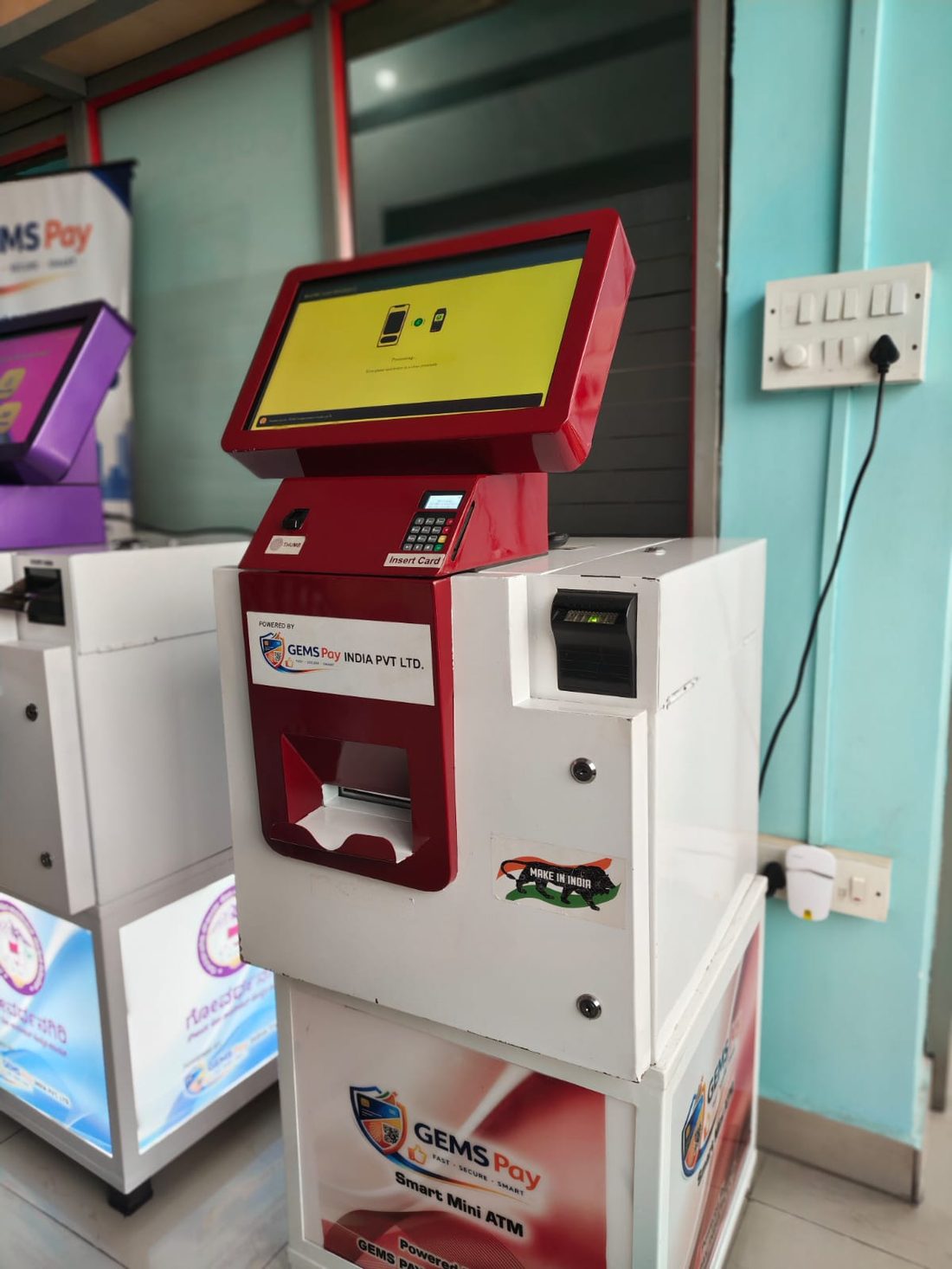 GEMS Pay Smart Mini ATM installed and running in Bengaluru